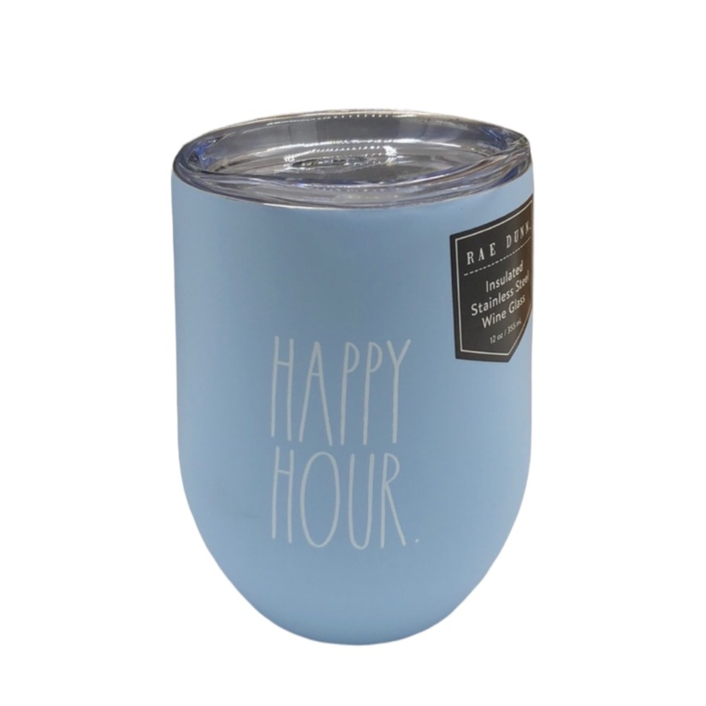 Rae Dunn HAPPY HOUR Wine Tumbler